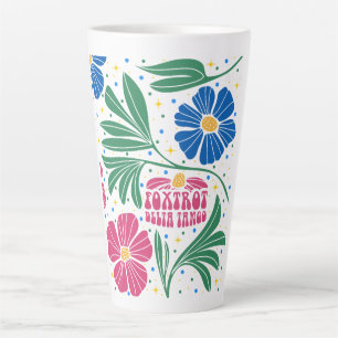 Tasse Latte Foxtrot Delta Tango Flower Boho