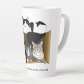 Tasse Latte Foyers à chats multiples Vert Drôle (Angle droit)