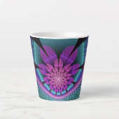 Tasse Latte Fractal Imaginaire coloré à motif inhabituel (Devant)