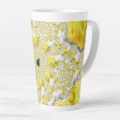 Tasse Latte Fractale dorée abstraite (Angle droit)