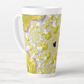 Tasse Latte Fractale dorée abstraite (Angle gauche)