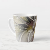 Tasse Latte Fractale florale, Fleur Imaginaire aux couleurs de (Angle gauche)