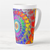 Tasse Latte Fractale psychédélique (Angle droit)