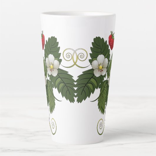 Tasse Latte Fraise à l'été (Devant)