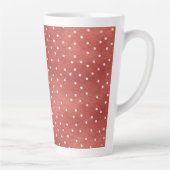 Tasse Latte Fraise Rouge Points Blancs (Droite)
