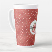 Tasse Latte Fraises à points rouges et blancs (Angle gauche)