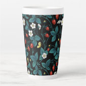 Tasse Latte Fraises sauvages rouge/jaune/bleu/noir (Devant)
