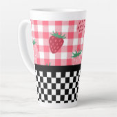 Tasse Latte Fraises Whimsical et tableau de bord (Angle gauche)