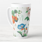 Tasse Latte France 1830 Floral Antique Wallpaper (Angle gauche)