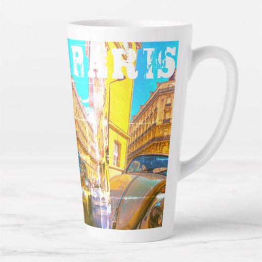 Tasse Latte France Architecture Vieux Paris (Droite)