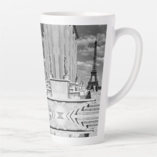 Tasse Latte France vintage Paris tour Eiffel palais de Chaillo
