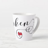 Tasse Latte Franken, Franconia Drapeau Coeur, Franconien (Angle droit)