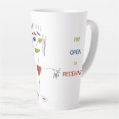 Tasse Latte 'Frannie' - Ouvert à la réception de latte (Angle droit)