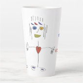 Tasse Latte 'Frannie' - Ouvert à la réception de latte (Devant)