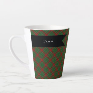 Tasse Latte Fraser of Castle Leathers Tartan Plaid Motif