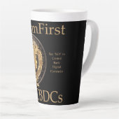 Tasse Latte #FreedomFirst : Portefeuille de la liberté - Embra (Angle droit)
