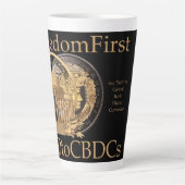 Tasse Latte #FreedomFirst : Portefeuille de la liberté - Embra (Devant)