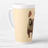 Tasse Latte French Bulldog, Soft Peach (Angle gauche)