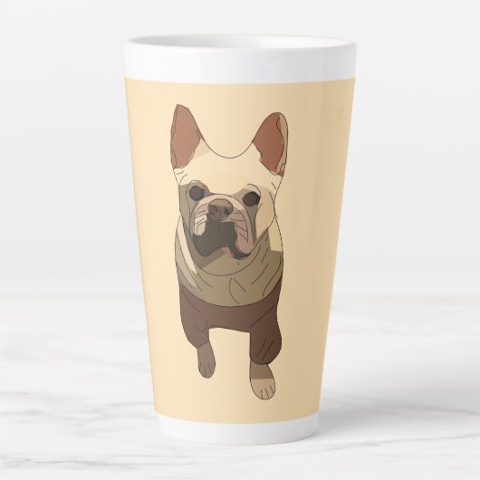 Tasse Latte French Bulldog, Soft Peach (Devant)