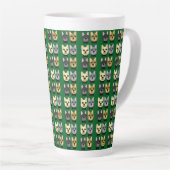 Tasse Latte French Bulldogs Green (Angle droit)