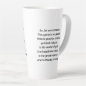 Tasse Latte Frisson du golfeur (Angle droit)