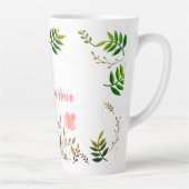Tasse Latte Fronds, Feuilles et fleurs (Droite)