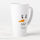 Tasse Latte Frosty, le Snowman, face confuse (Angle droit)