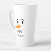 Tasse Latte Frosty, le Snowman, face confuse (Angle gauche)
