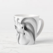 Tasse Latte Frozen : gris Abstrait, blanc et noir (Angle droit)