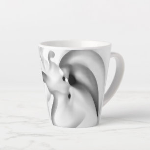Tasse Latte Frozen : gris Abstrait, blanc et noir