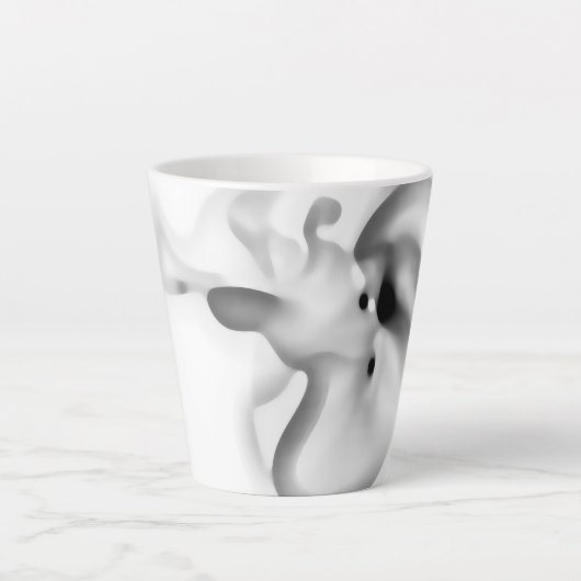 Tasse Latte Frozen : gris Abstrait, blanc et noir (Devant)