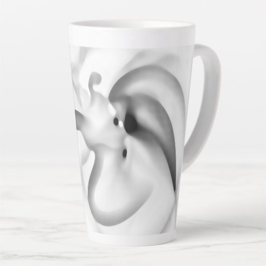 Tasse Latte Frozen : gris Abstrait, blanc et noir (Angle droit)