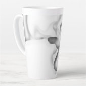 Tasse Latte Frozen : gris Abstrait, blanc et noir (Angle gauche)