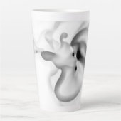Tasse Latte Frozen : gris Abstrait, blanc et noir (Devant)