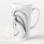 Tasse Latte Frozen : gris Abstrait, blanc et noir (Droite)