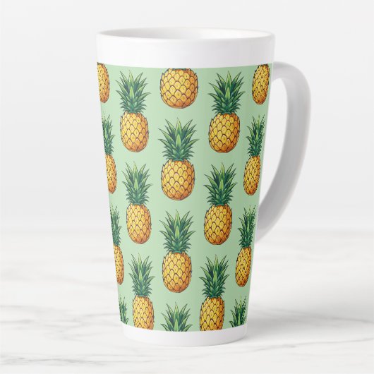 Tasse Latte Fruit d'ananas (Angle droit)