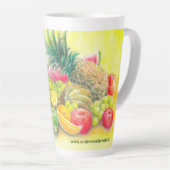 Tasse Latte Fruits heureux (Angle droit)