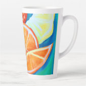 Tasse Latte Fruits tropicaux en néon coloré (Droite)