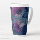 Tasse Latte Fuchsia floral (Angle droit)