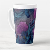 Tasse Latte Fuchsia floral (Angle gauche)
