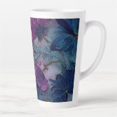Tasse Latte Fuchsia floral (Droite)