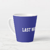 Tasse Latte Fun Blue Sarcastic Teacher  (Angle gauche)