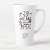 Tasse Latte Fun Chic Girl Boss Building Her Empire Ajouter un  (Droite)