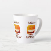 Tasse Latte Fun Pun Smiling Dessin animé (Angle droit)