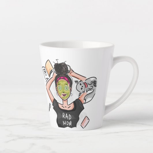 Tasse Latte Fun Rad Maman's Day Off (Droite)