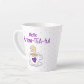Tasse Latte Fun Tea Puns Coffee Tea Amateurs (Angle gauche)