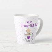 Tasse Latte Fun Tea Puns Coffee Tea Amateurs (Angle droit)