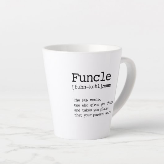 Tasse Latte "Funcle" (Angle droit)
