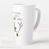 Tasse Latte Funky Christmas Reindeer Modern (Angle droit)