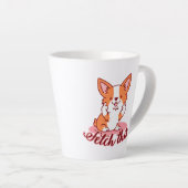 Tasse Latte Funky Corgi Chien moyen Dog Extraire ceci (Angle droit)